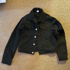 COPY - Black Denim Jacket (Good quality) - Size S - (Tagged zara for exposure)